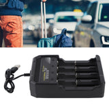 18650 Battery Charger Independent Charging 4 Bay Universal Smart Battery Charger for 10440 14500 16340 16650 14650 18350 18500 18650 Lithium Li Ion Batteries