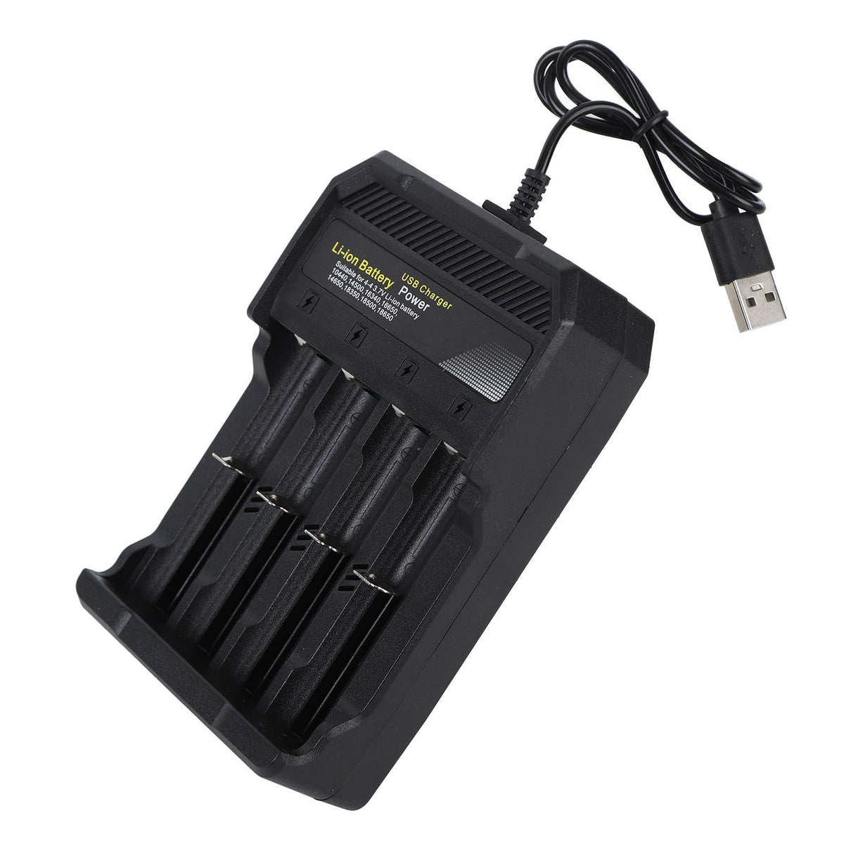 18650 Battery Charger Independent Charging 4 Bay Universal Smart Battery Charger for 10440 14500 16340 16650 14650 18350 18500 18650 Lithium Li Ion Batteries