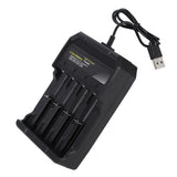 18650 Battery Charger Independent Charging 4 Bay Universal Smart Battery Charger for 10440 14500 16340 16650 14650 18350 18500 18650 Lithium Li Ion Batteries