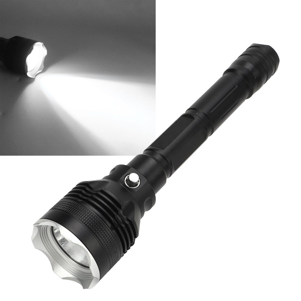 Scuba Diving Flashlight 8000LM LED IPX8 Waterproof Diving Torch Flashlight with 3 Lighting Modes for Underwater Activities