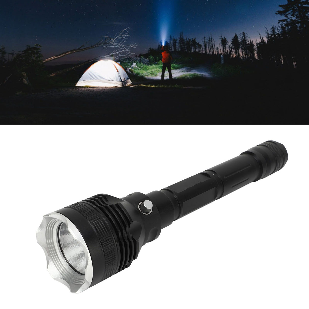 Scuba Diving Flashlight 8000LM LED IPX8 Waterproof Diving Torch Flashlight with 3 Lighting Modes for Underwater Activities