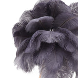 Ostrich Feather Table Lamp Rechargeable Modern Romantic Decoration Lamp Bedroom Bedside Lamp for Home Decoration Grey - Extra Image