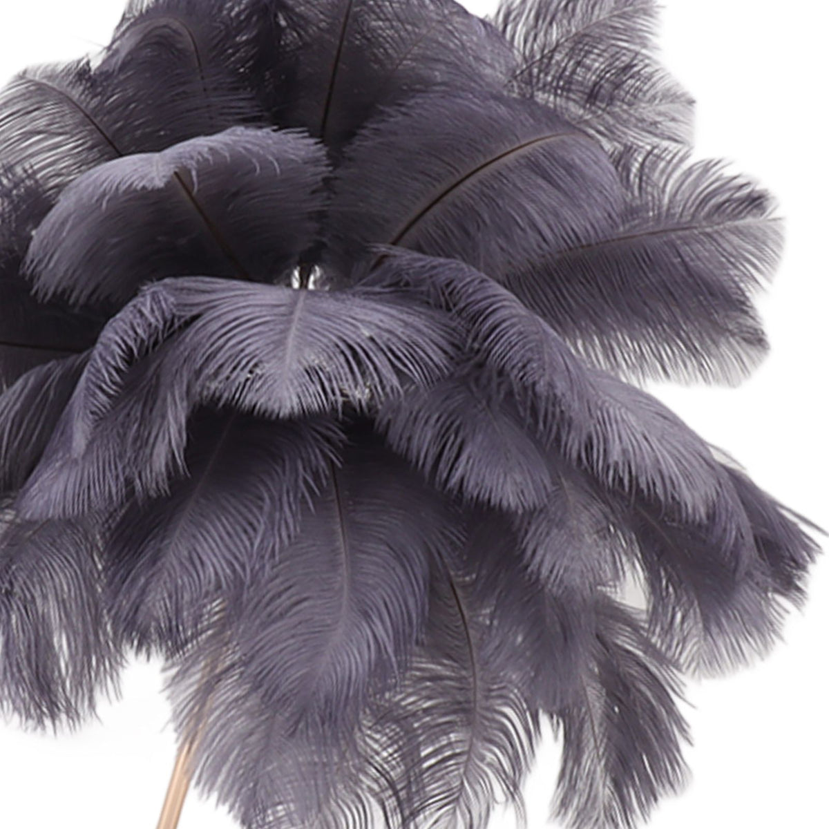 Ostrich Feather Table Lamp Rechargeable Modern Romantic Decoration Lamp Bedroom Bedside Lamp for Home Decoration Grey