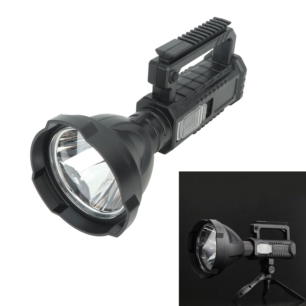 W590 Rechargeable Spotlight Handheld Lamp Strong Light Searchlight USB Chargeable Strong Light Handheld Flashlight White Light