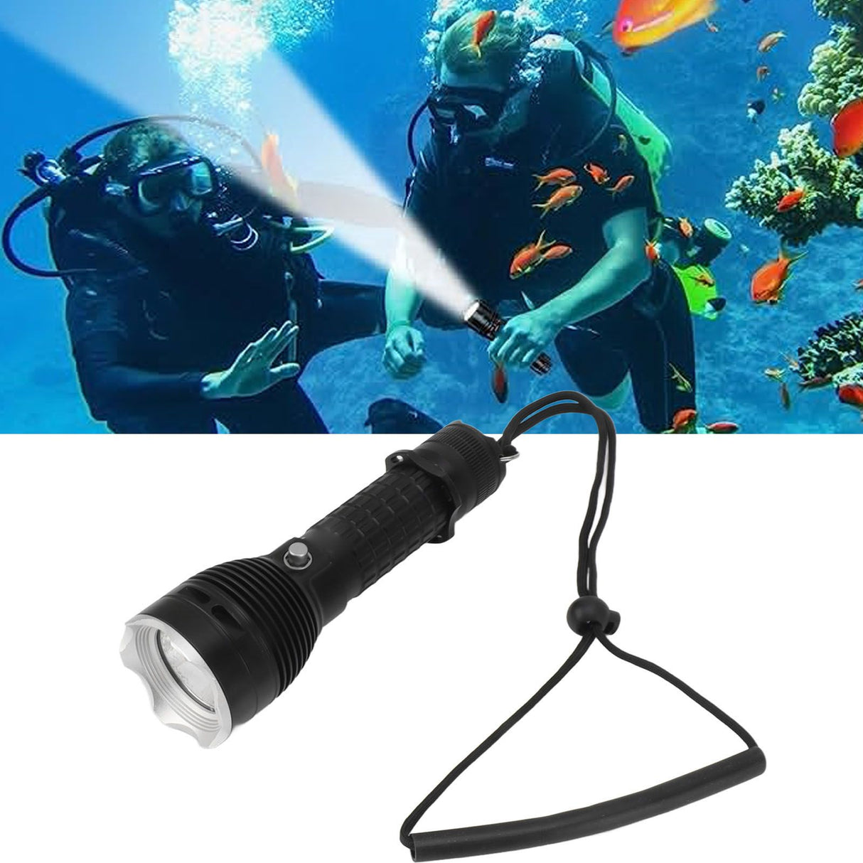Diving Flashlight 3200LM 3 Lighting Modes IPX8 Waterproof Professional Underwater LED Flashlight Dive Torch