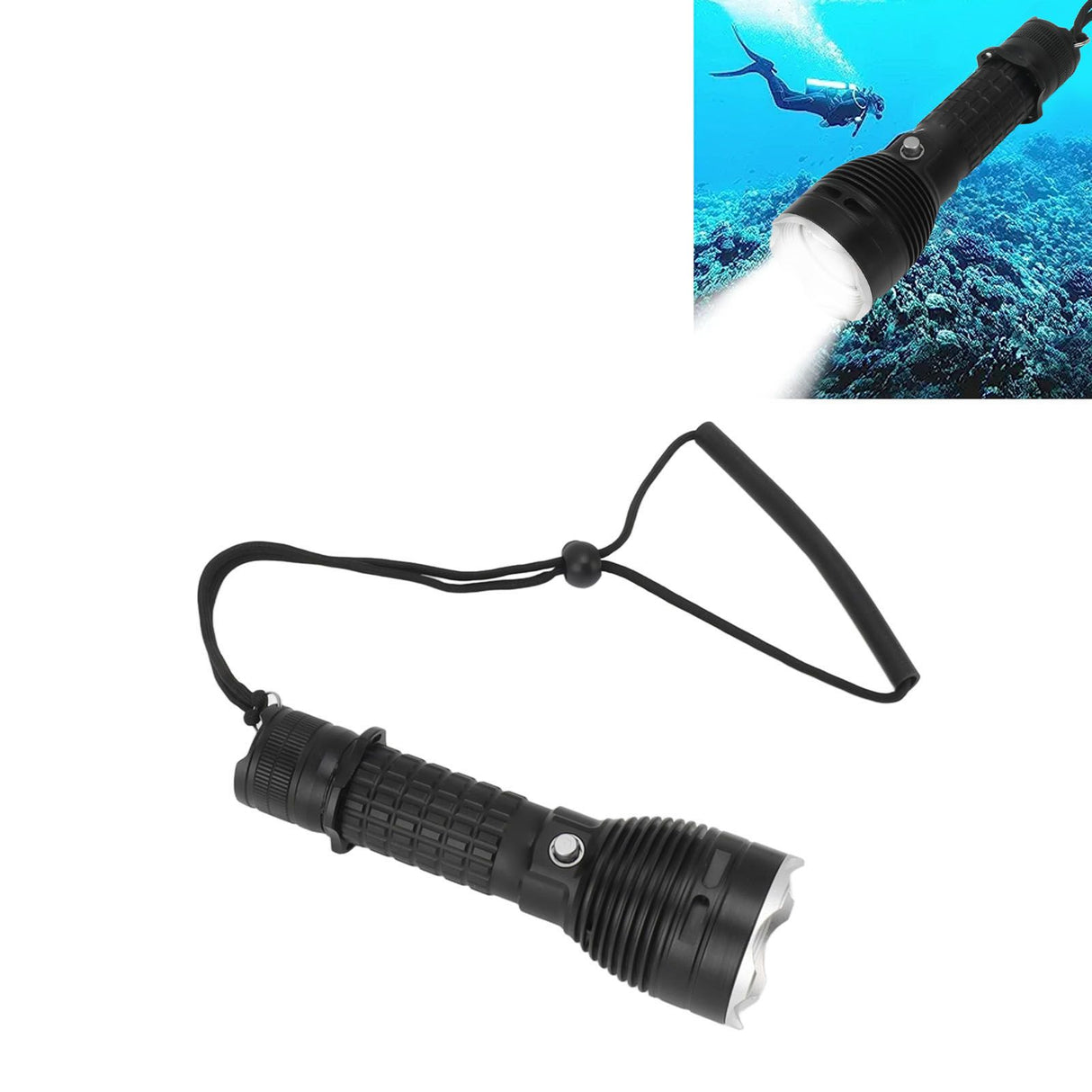 Diving Flashlight 3200LM 3 Lighting Modes IPX8 Waterproof Professional Underwater LED Flashlight Dive Torch