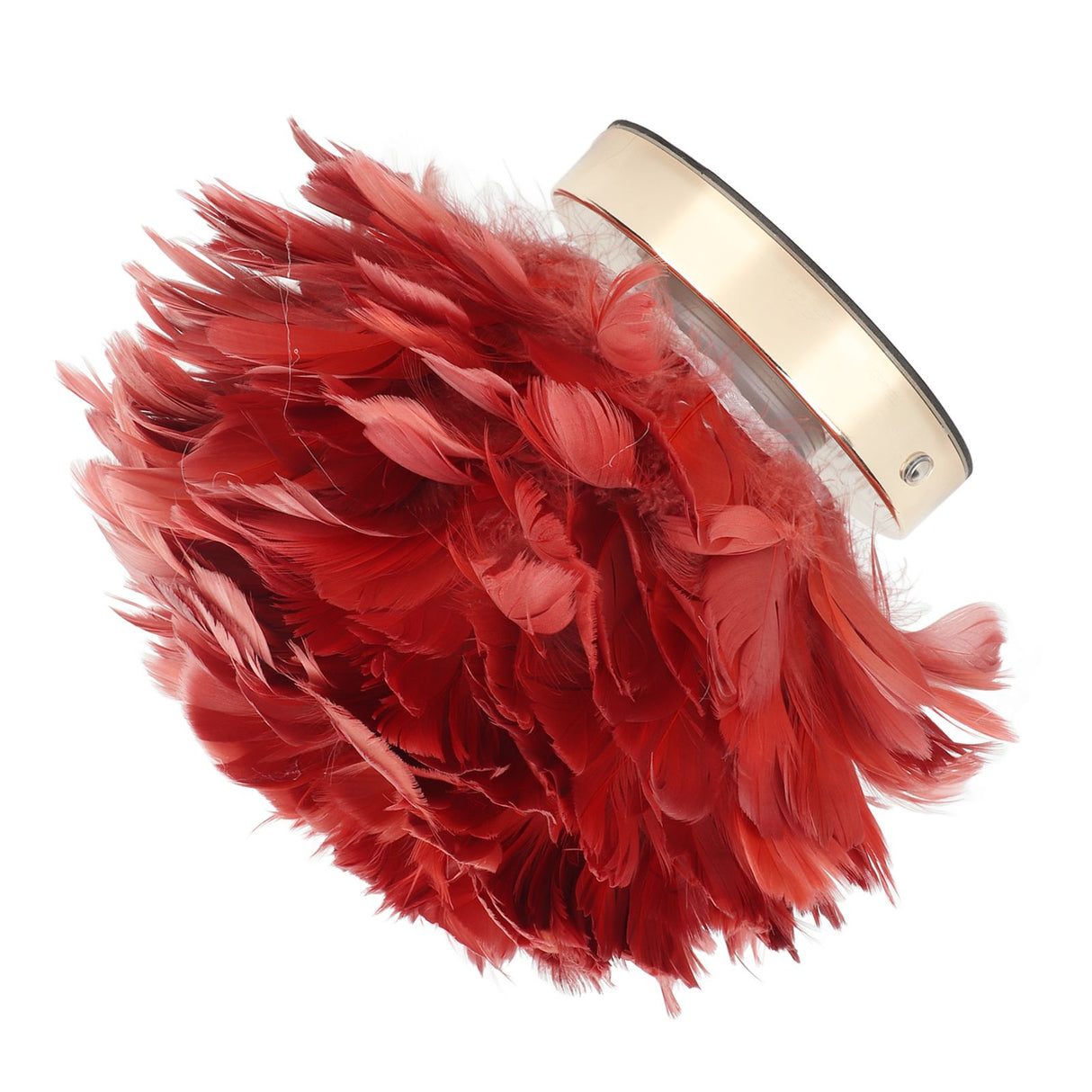 Feather Table Lamp Stepless Dimming USB Charging Touch Control LED Table Lamp for Bedroom Cafe Wine Red