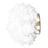 Feather Table Lamp USB Type C 5V Touch Control Stepless Dimming LED Table Lamp for Bedroom Cafe White