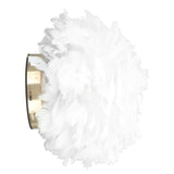 Feather Table Lamp USB Type C 5V Touch Control Stepless Dimming LED Table Lamp for Bedroom Cafe White