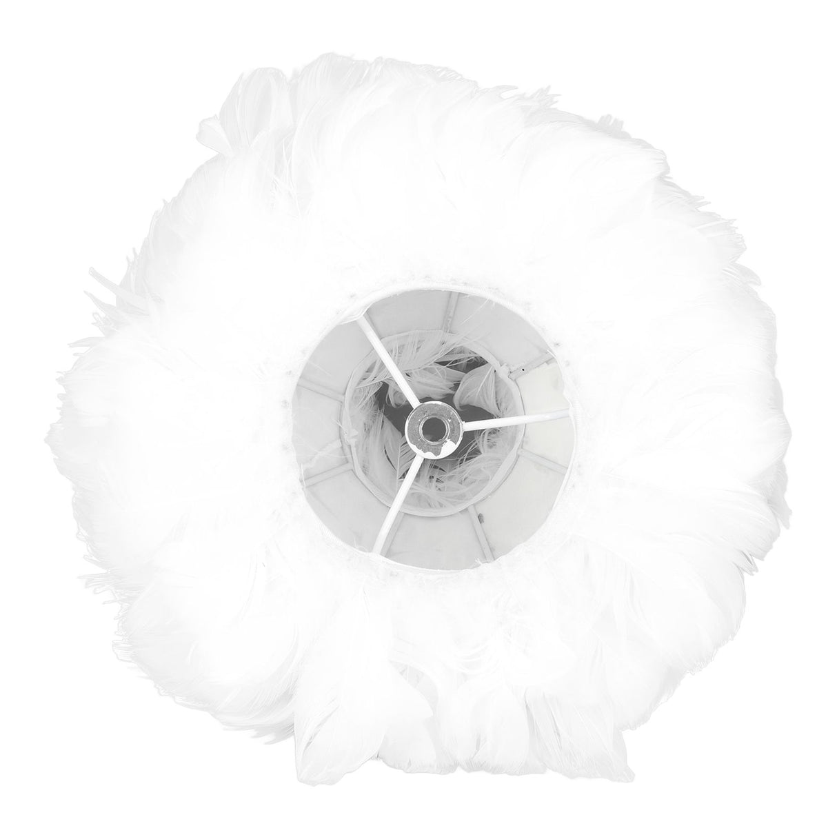 Feather Table Lamp USB Type C 5V Touch Control Stepless Dimming LED Table Lamp for Bedroom Cafe White