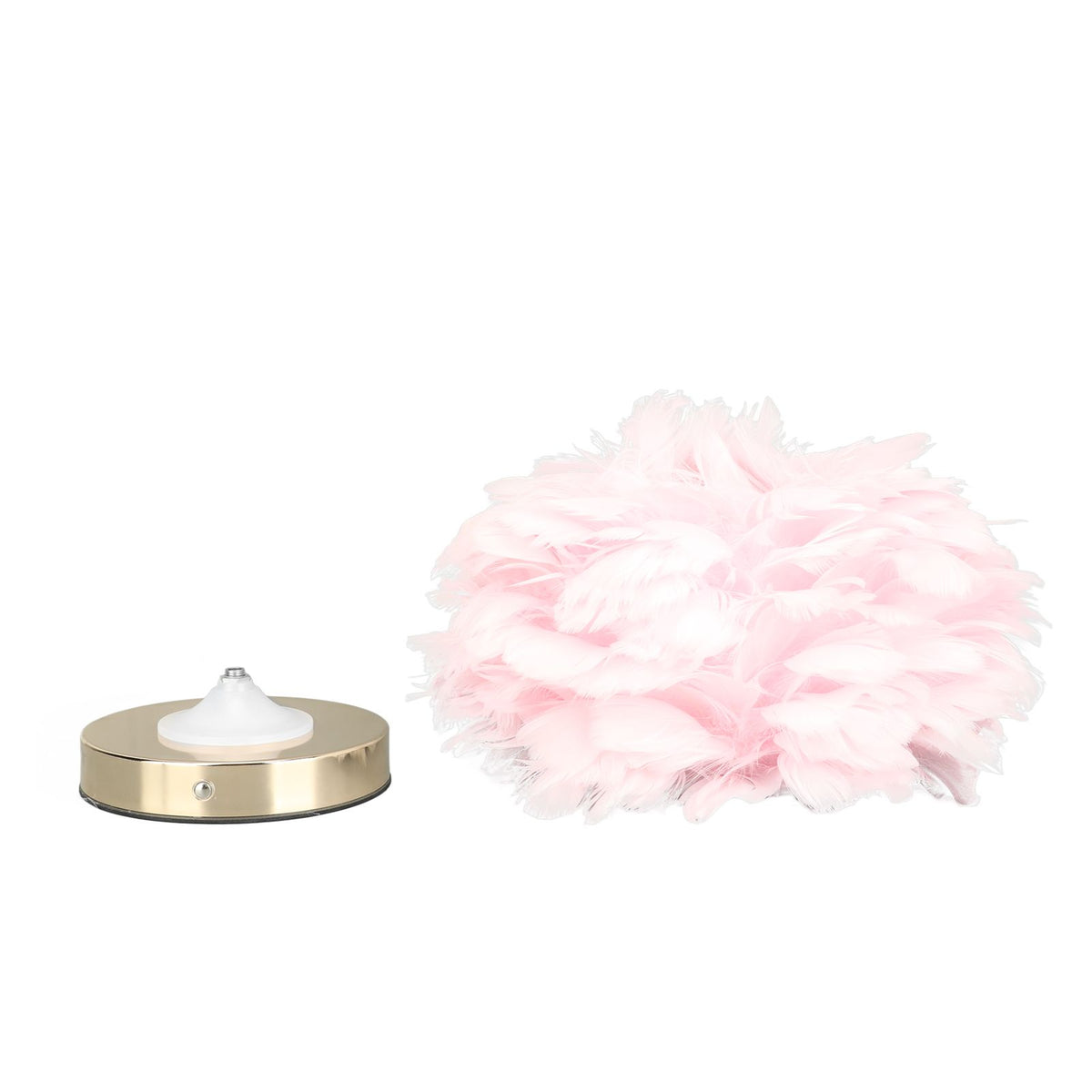Feather Table Lamp USB Type C 5V Touch Control Stepless Dimming LED Table Lamp for Bedroom Cafe Pink