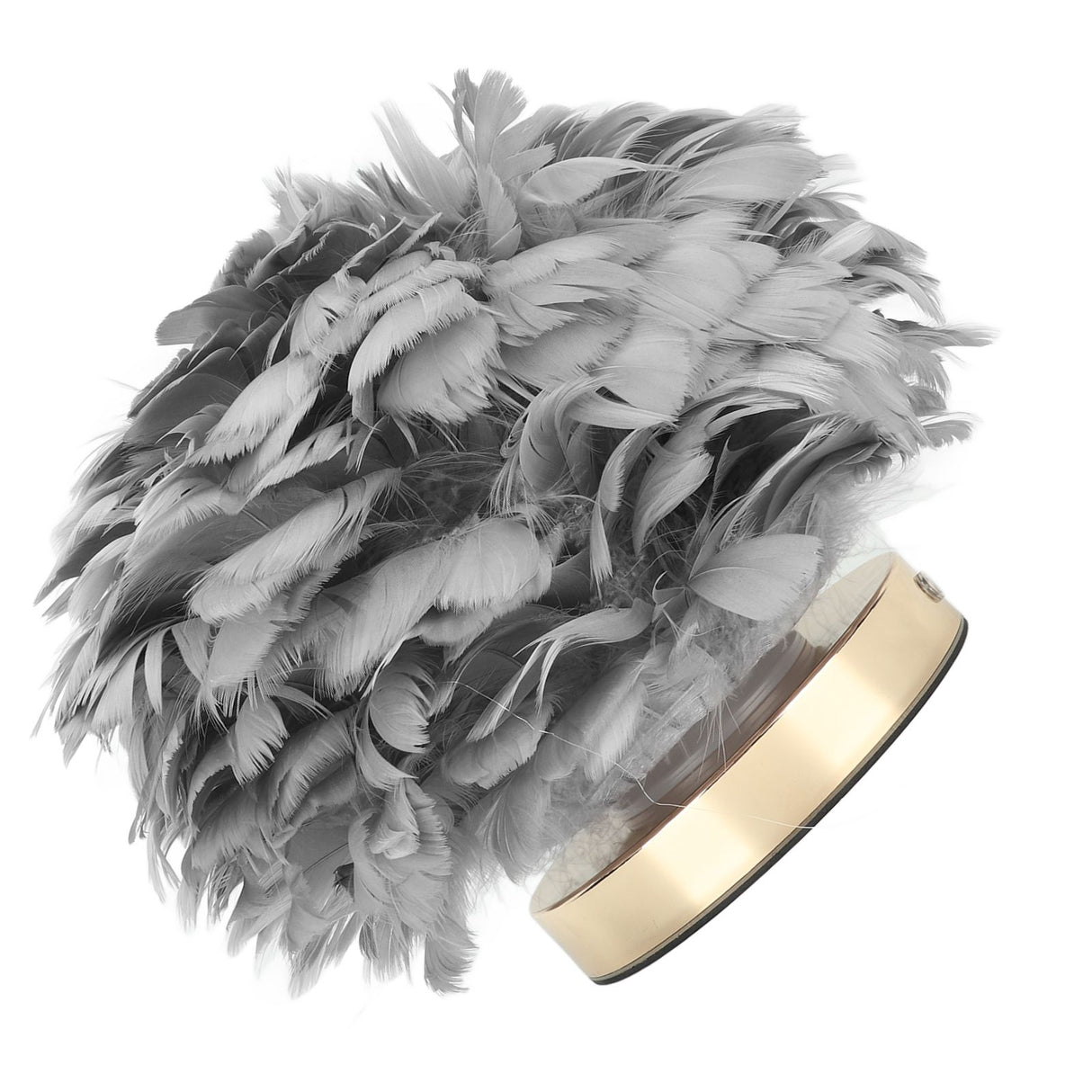Feather Table Lamp USB Type C 5V Touch Control Stepless Dimming LED Table Lamp for Bedroom Cafe Grey