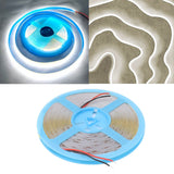 COB LED Strip Light 320LEDs 110lm Adhesive Uniform Natrual Flexible Tape Light for Indoor Home Cabinet 24V 32.8ft 6000K White Light