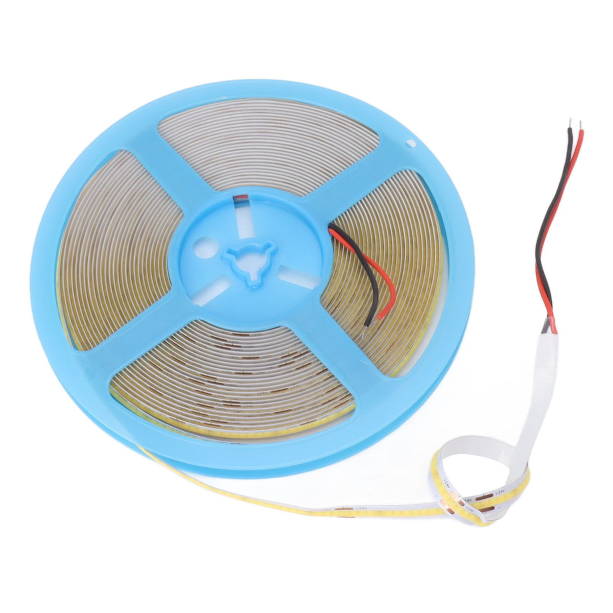 COB LED Strip Light 320LEDs 110lm Adhesive Uniform Natrual Flexible Tape Light for Indoor Home Cabinet 24V 32.8ft 3000K Warm Light