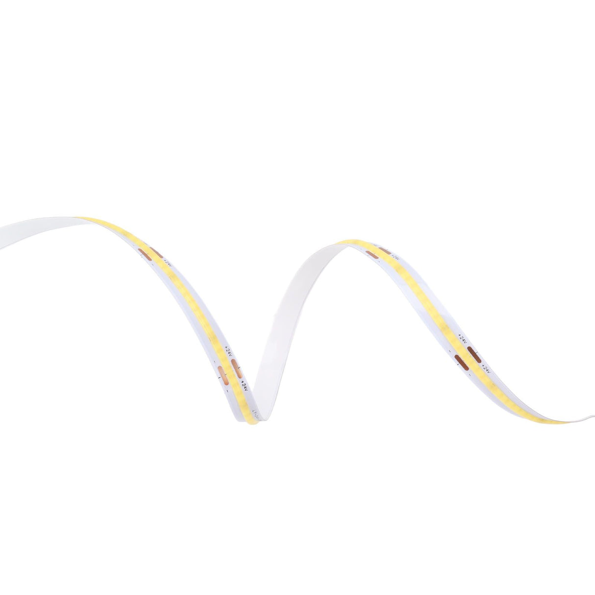 COB LED Strip Light 320LEDs 110lm Adhesive Uniform Natrual Flexible Tape Light for Indoor Home Cabinet 24V 32.8ft 3000K Warm Light