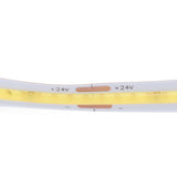 COB LED Strip Light 320LEDs 110lm Adhesive Uniform Natrual Flexible Tape Light for Indoor Home Cabinet 24V 32.8ft 3000K Warm Light
