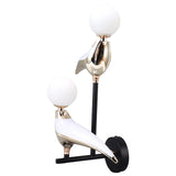 Modern Bird Wall Lamp Double Head Rotatable LED Wall Mounted Light for Living Room Bedroom Bedside 110‑240V - Front View