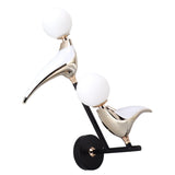Modern Bird Wall Lamp Double Head Rotatable LED Wall Mounted Light for Living Room Bedroom Bedside 110‑240V - Low Angle