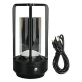 Cordless Table Lamp 3 Colors Stepless Dimming LED Table Lamp Rechargeable Touch Lamp Bedside Nightstand Lamp Black