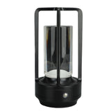 Cordless Table Lamp 3 Colors Stepless Dimming LED Table Lamp Rechargeable Touch Lamp Bedside Nightstand Lamp Black
