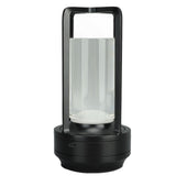 Cordless Table Lamp 3 Colors Stepless Dimming LED Table Lamp Rechargeable Touch Lamp Bedside Nightstand Lamp Black - Top-Down View