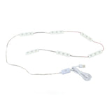 LED Makeup Mirror Light Strip Touch Eye Friendly 6 Rows 18 Lights Adjustable LED Light Strip Warm White - Front View