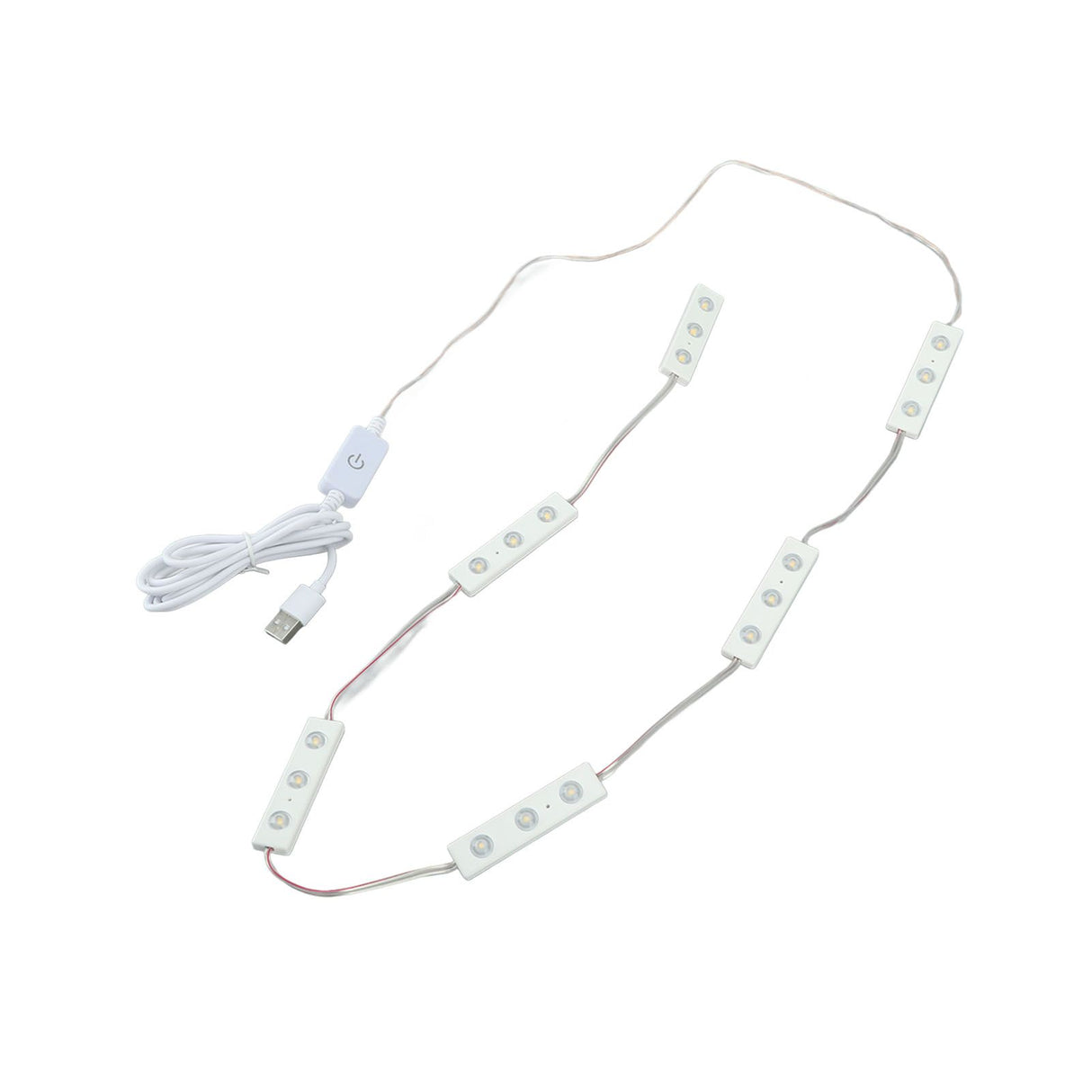 LED Makeup Mirror Light Strip Touch Eye Friendly 6 Rows 18 Lights Adjustable LED Light Strip Warm White