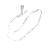 LED Makeup Mirror Light Strip Touch Eye Friendly 6 Rows 18 Lights Adjustable LED Light Strip Warm White