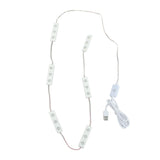 LED Makeup Mirror Light Strip Touch Eye Friendly 6 Rows 18 Lights Adjustable LED Light Strip Warm White