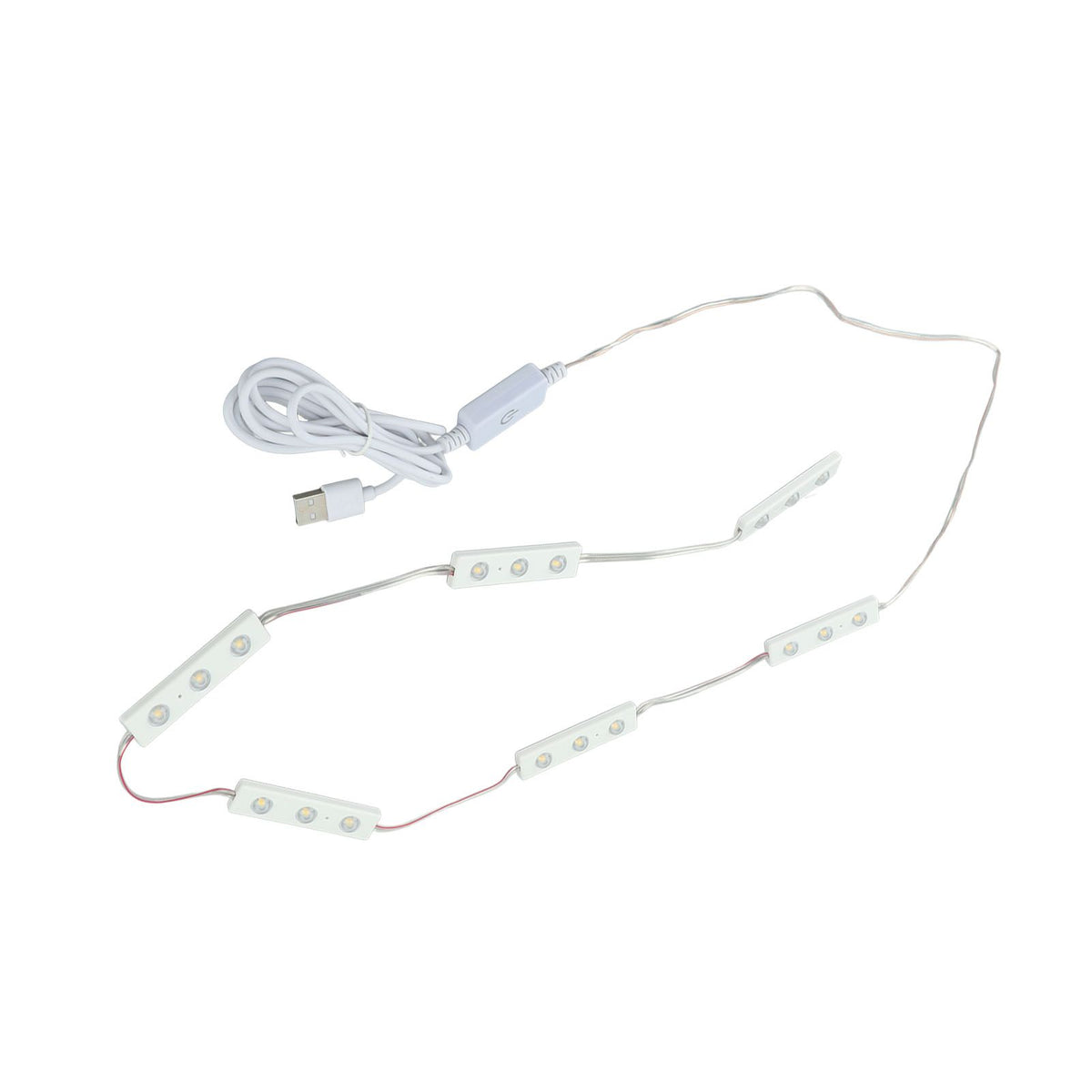 LED Makeup Mirror Light Strip Touch Eye Friendly 6 Rows 18 Lights Adjustable LED Light Strip Warm White