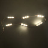 LED Makeup Mirror Light Strip Touch Eye Friendly 6 Rows 18 Lights Adjustable LED Light Strip Warm White