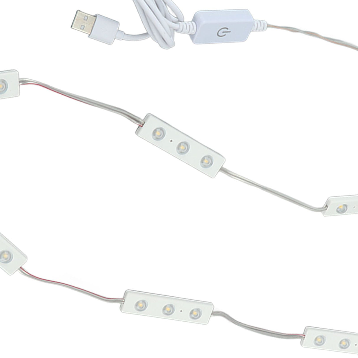 LED Makeup Mirror Light Strip Touch Eye Friendly 6 Rows 18 Lights Adjustable LED Light Strip Warm White