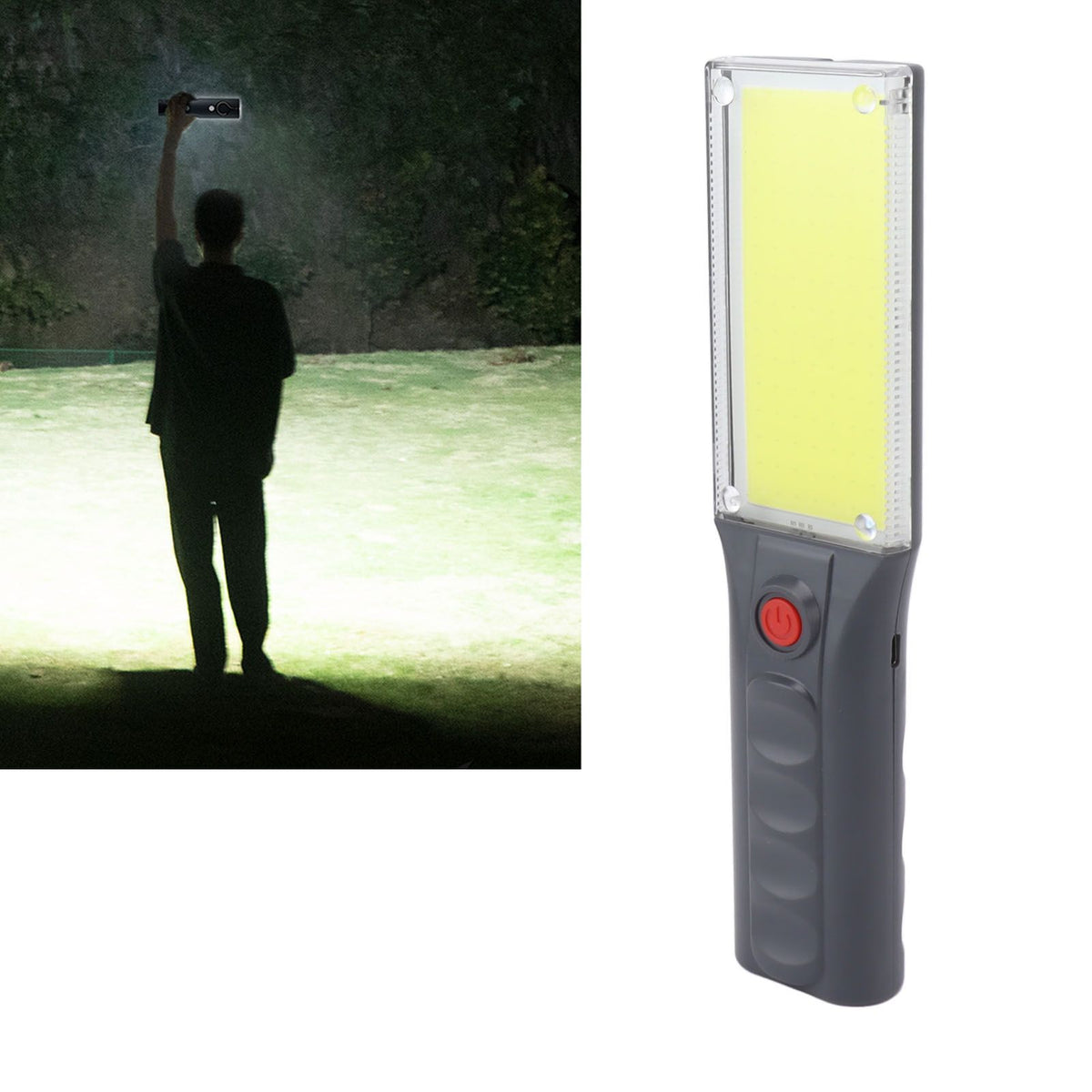 LED Work Light Rechargeable Magnetic Adsorption High Bright COB Panel Portable LED Work Lamp with Hanging Hook