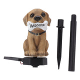 Solar Light Cartoon Welcome Sign Dog Lawn Lights Patio Outdoor Garden Decorative Landscape Lights - Close-Up Angle