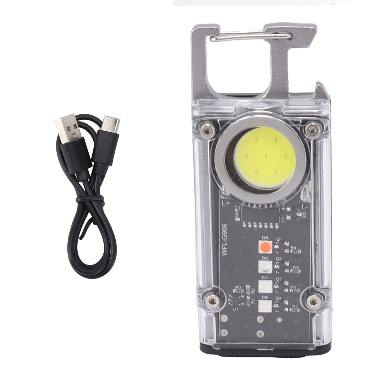 Mini COB Work Light 8 Mode Portable Rechargeable Magnetic Hook Pocket Flashlight Multifunction Bottle Opener Emergency Light