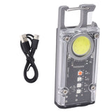 Mini COB Work Light 8 Mode Portable Rechargeable Magnetic Hook Pocket Flashlight Multifunction Bottle Opener Emergency Light