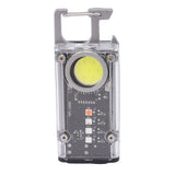 Mini COB Work Light 8 Mode Portable Rechargeable Magnetic Hook Pocket Flashlight Multifunction Bottle Opener Emergency Light - Top-Down View