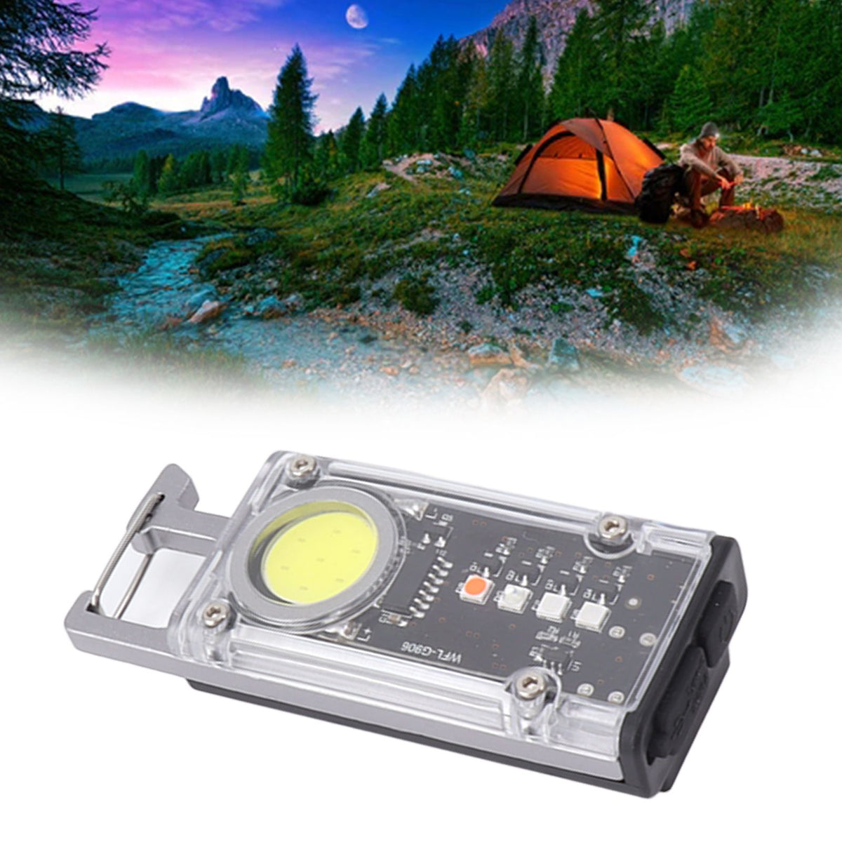 Mini COB Work Light 8 Mode Portable Rechargeable Magnetic Hook Pocket Flashlight Multifunction Bottle Opener Emergency Light