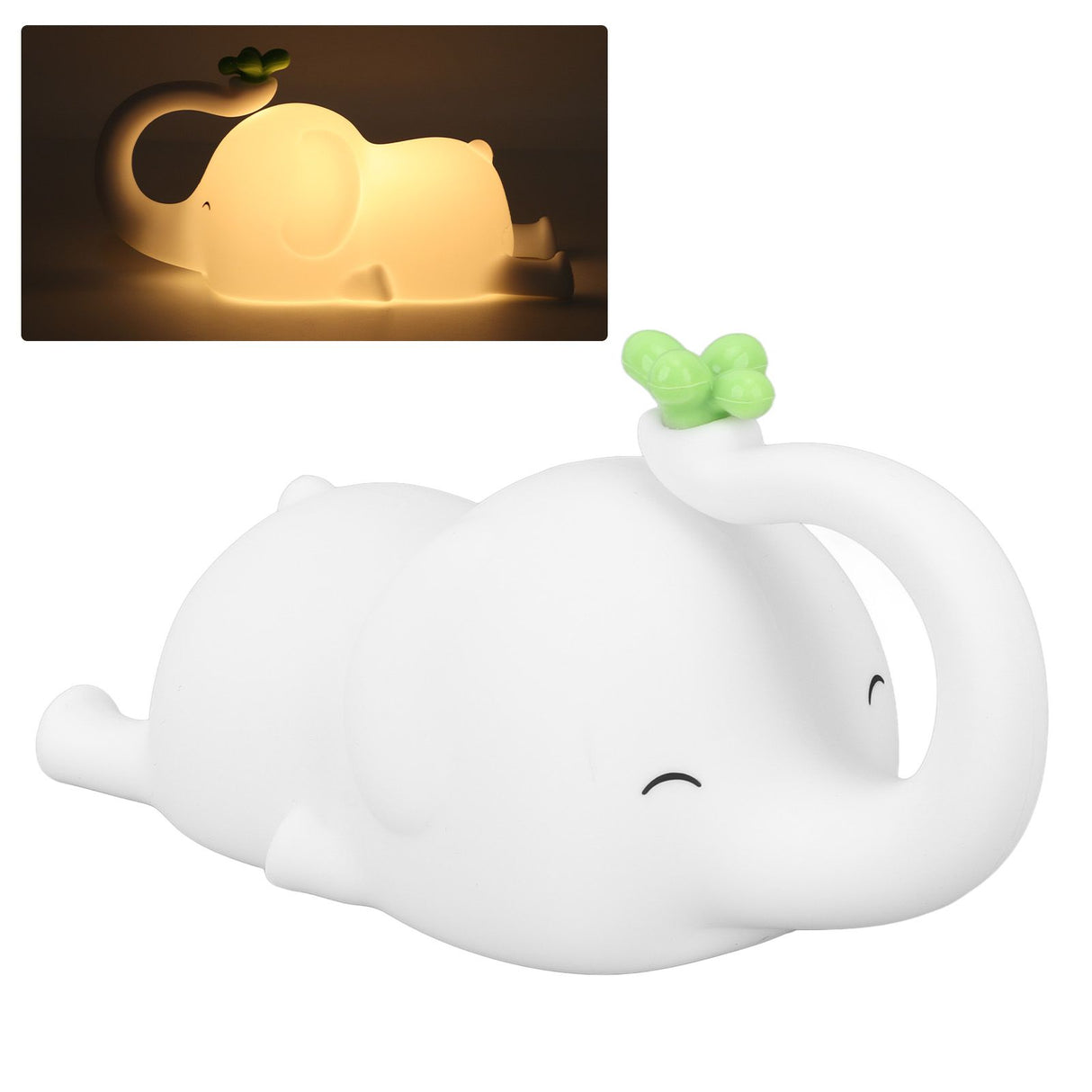 Night Light Silicon Elephant Nursery Night Lights 3 Brightness USB Timing Night Lamp for Home Hotel Office
