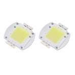 2pcs Round LED Chip 100W High Power LED Chip White Light 9600LM 6000K LED Beads for Home Studio Exhibition Foodlight Spotlight