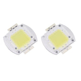 2pcs Round LED Chip 100W High Power LED Chip White Light 9600LM 6000K LED Beads for Home Studio Exhibition Foodlight Spotlight - Top-Down View