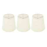 3Pcs Lampshades Hand Crafted Natural Linen Stylish Dustproof Barrel Chandelier Shades For Table Lamps and Floor Light