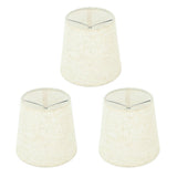 3Pcs Lampshades Hand Crafted Natural Linen Stylish Dustproof Barrel Chandelier Shades For Table Lamps and Floor Light