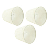 3Pcs Lampshades Hand Crafted Natural Linen Stylish Dustproof Barrel Chandelier Shades For Table Lamps and Floor Light
