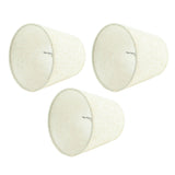 3Pcs Lampshades Hand Crafted Natural Linen Stylish Dustproof Barrel Chandelier Shades For Table Lamps and Floor Light