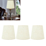 3Pcs Lampshades Hand Crafted Natural Linen Stylish Dustproof Barrel Chandelier Shades For Table Lamps and Floor Light