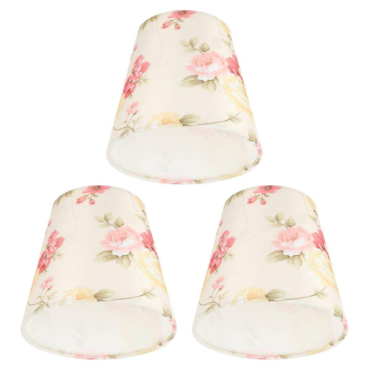 Cloth Lamp Shade Flower Pattern Clip On Bulb Lampshade for Table Lamp Chandelier Floor Lamp
