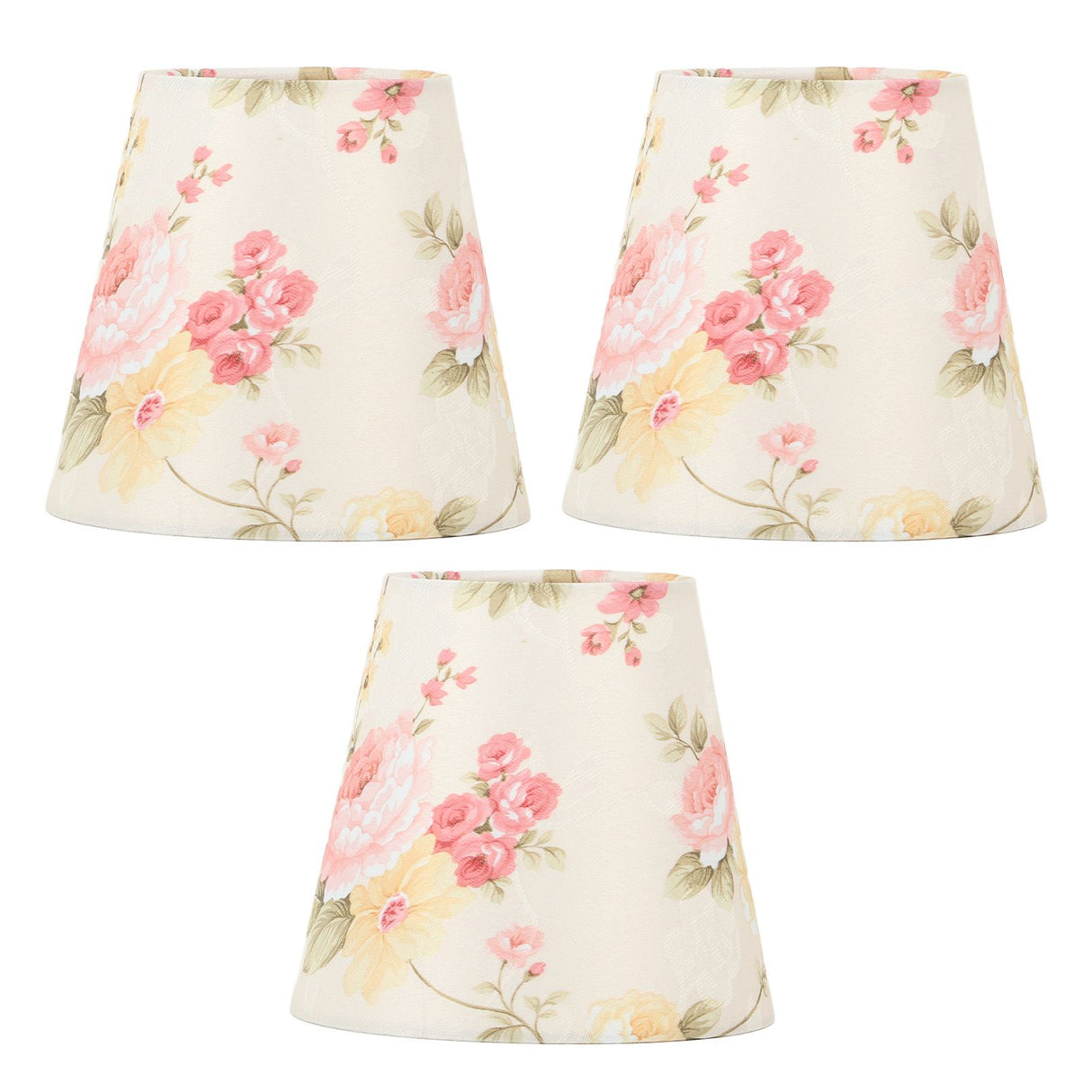 Cloth Lamp Shade Flower Pattern Clip On Bulb Lampshade for Table Lamp Chandelier Floor Lamp