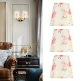 Cloth Lamp Shade Flower Pattern Clip On Bulb Lampshade for Table Lamp Chandelier Floor Lamp