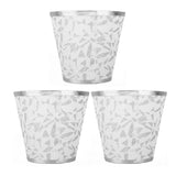 Cloth Lampshade Clip On Design Modern Barrel Fabric Lamp Shades for E14 Bulb Chandelier Wall Lamp 3pcs Silver